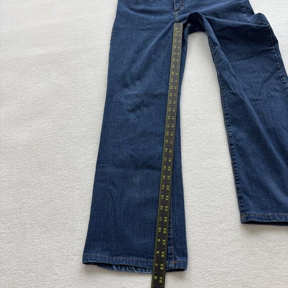 NYDJ Tummy Tuck Jeans Women Size 12 Bootcut Blue Denim Slimming Style 4000 - Picture 10 of 14